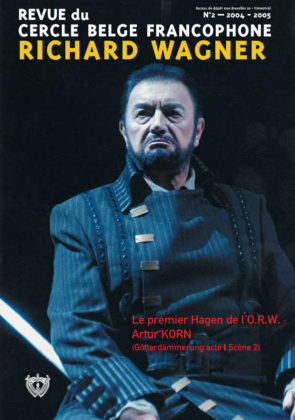 Couverture de la revue du Cercle belge francophone Richard Wagner, numéro 2-2004/2005