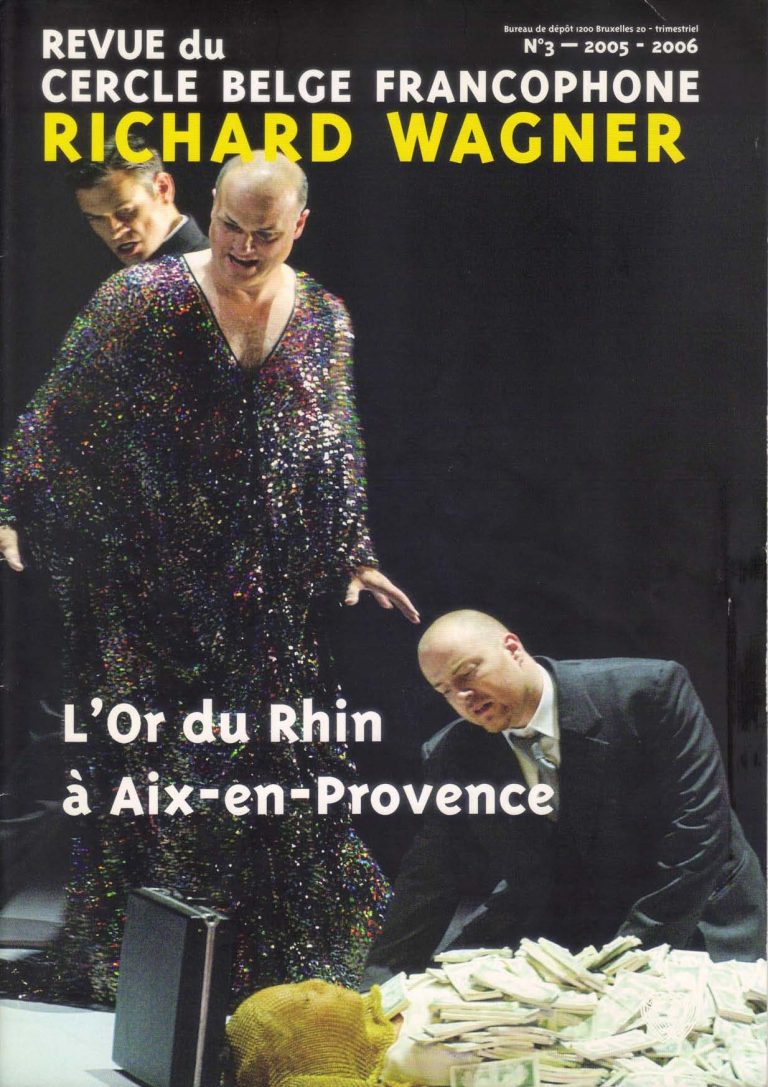 Couverture de la revue du Cercle belge francophone Richard Wagner, numéro 3-2005/2006