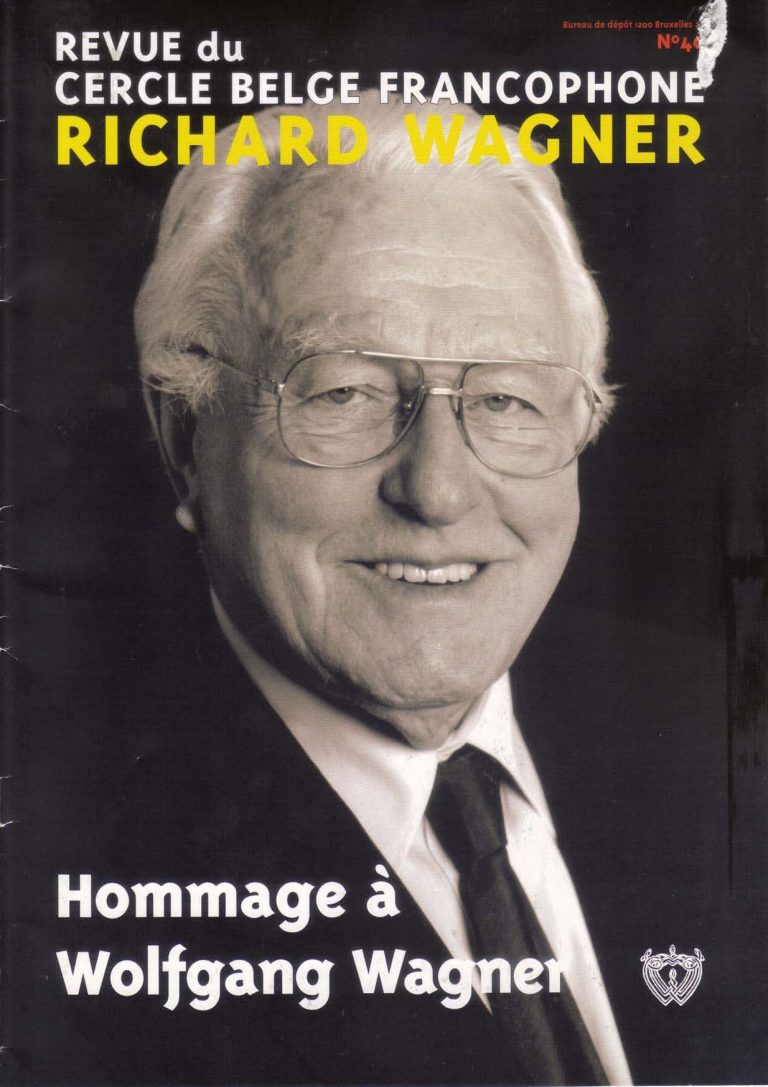 Couverture de la revue du Cercle belge francophone Richard Wagner, numéro 40