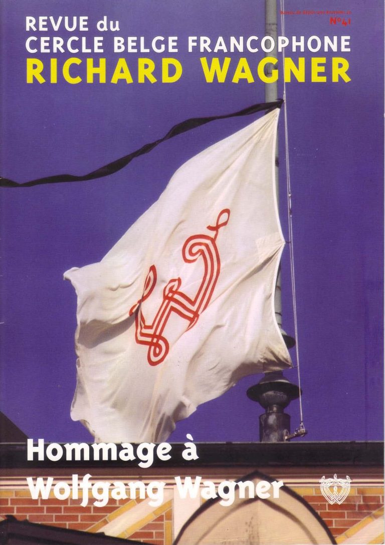 Couverture de la revue du Cercle belge francophone Richard Wagner, numéro 41