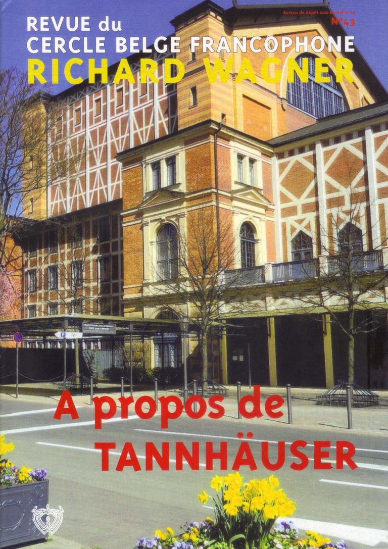 Couverture de la revue du Cercle belge francophone Richard Wagner, numéro 43