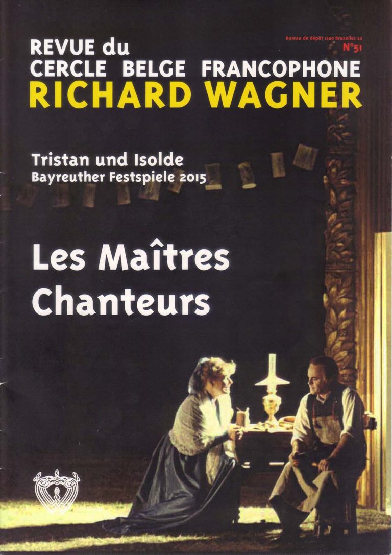 Couverture de la revue du Cercle belge francophone Richard Wagner, numéro 51