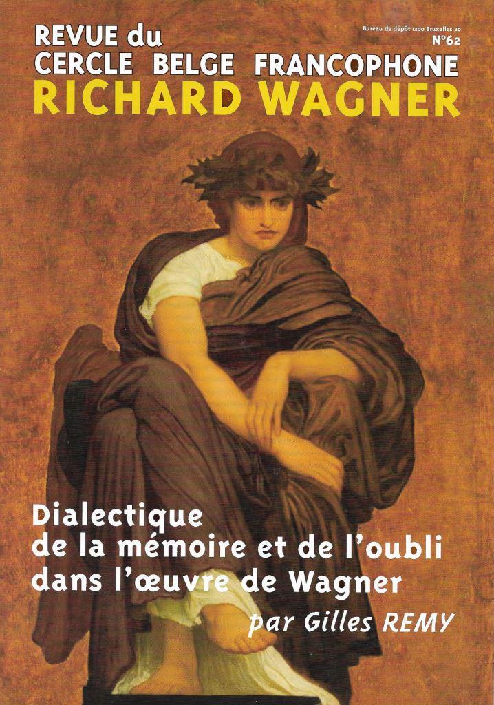 Couverture de la revue du Cercle belge francophone Richard Wagner, numéro 62