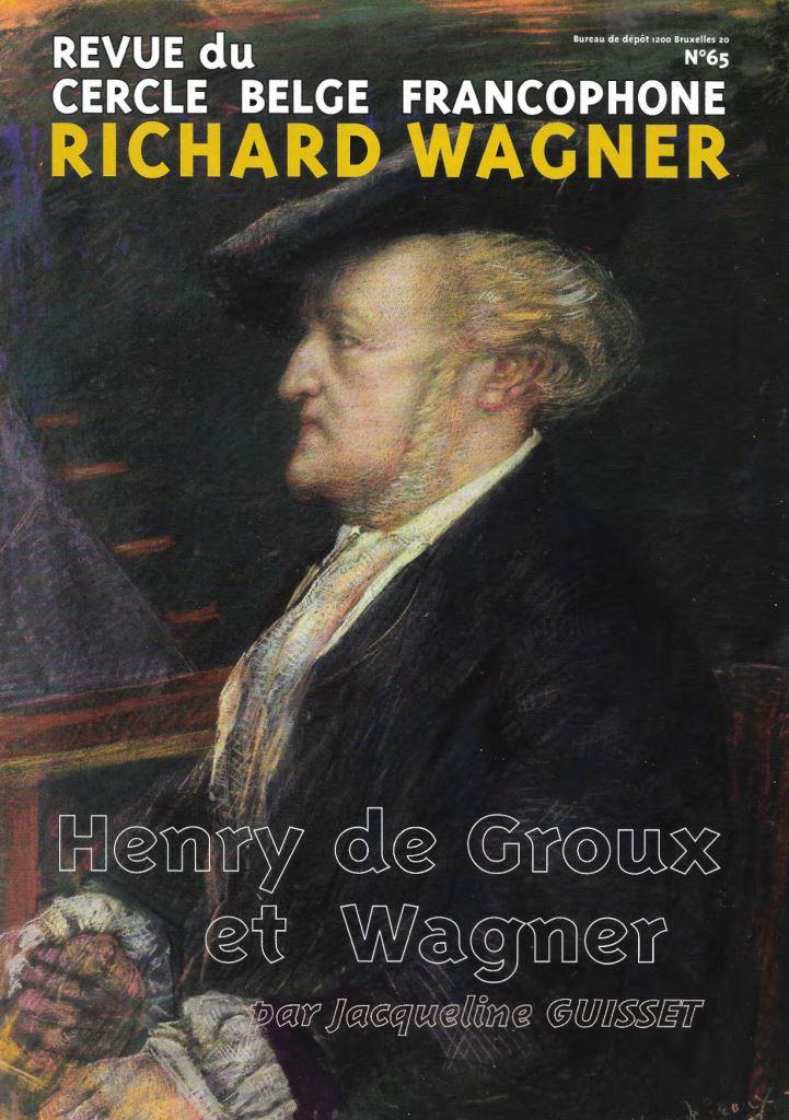 Couverture de la revue du Cercle belge francophone Richard Wagner, numéro 65