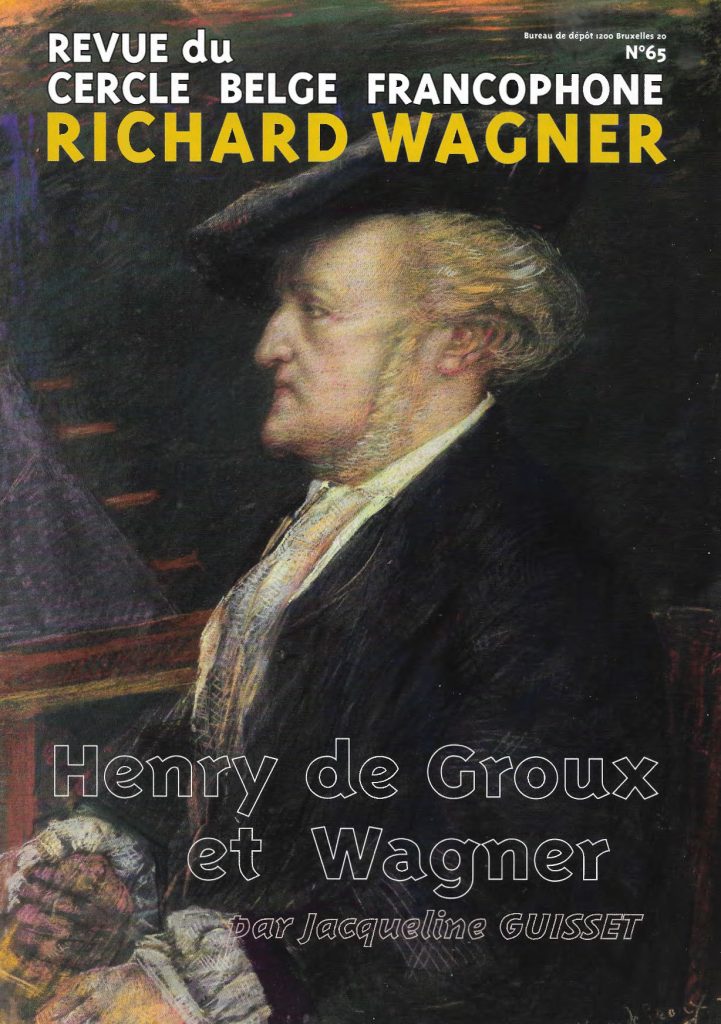 Couverture de la revue du Cercle belge francophone Richard Wagner